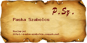 Paska Szabolcs névjegykártya
