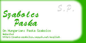 szabolcs paska business card